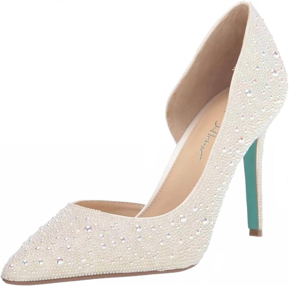NEW BETSEY JOHNSON women's hazil pump in pearl